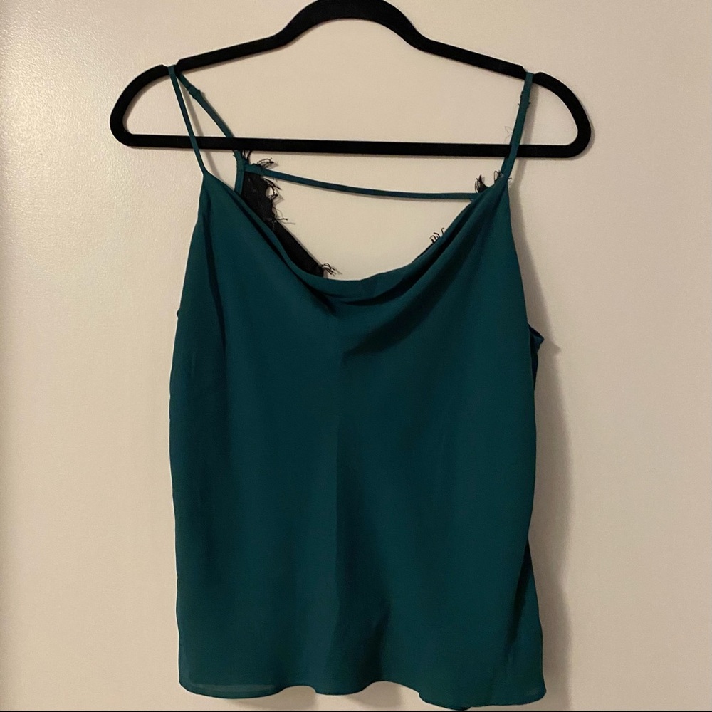Greylin Top - Teal/Black Lace Back Top (Size S)